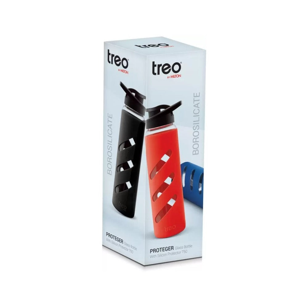 Treo Proteger Borosilicate Glass Bottle with Silicon Protector | 1 Pc