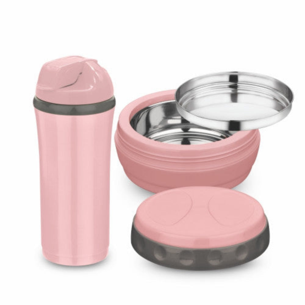 Asian Bite & Sip Insulated Souvenir Set - 400 ML Flask + 450 ML Tiffin | Set of 2 Pcs