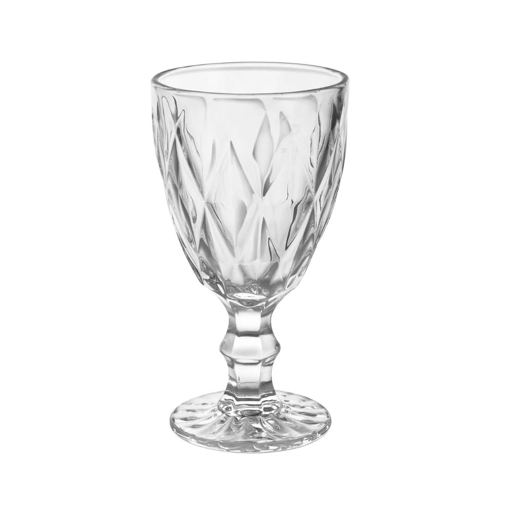Treo Regalia 300 ML Goblet Glass Set | Transparent | Set of 6 Pcs