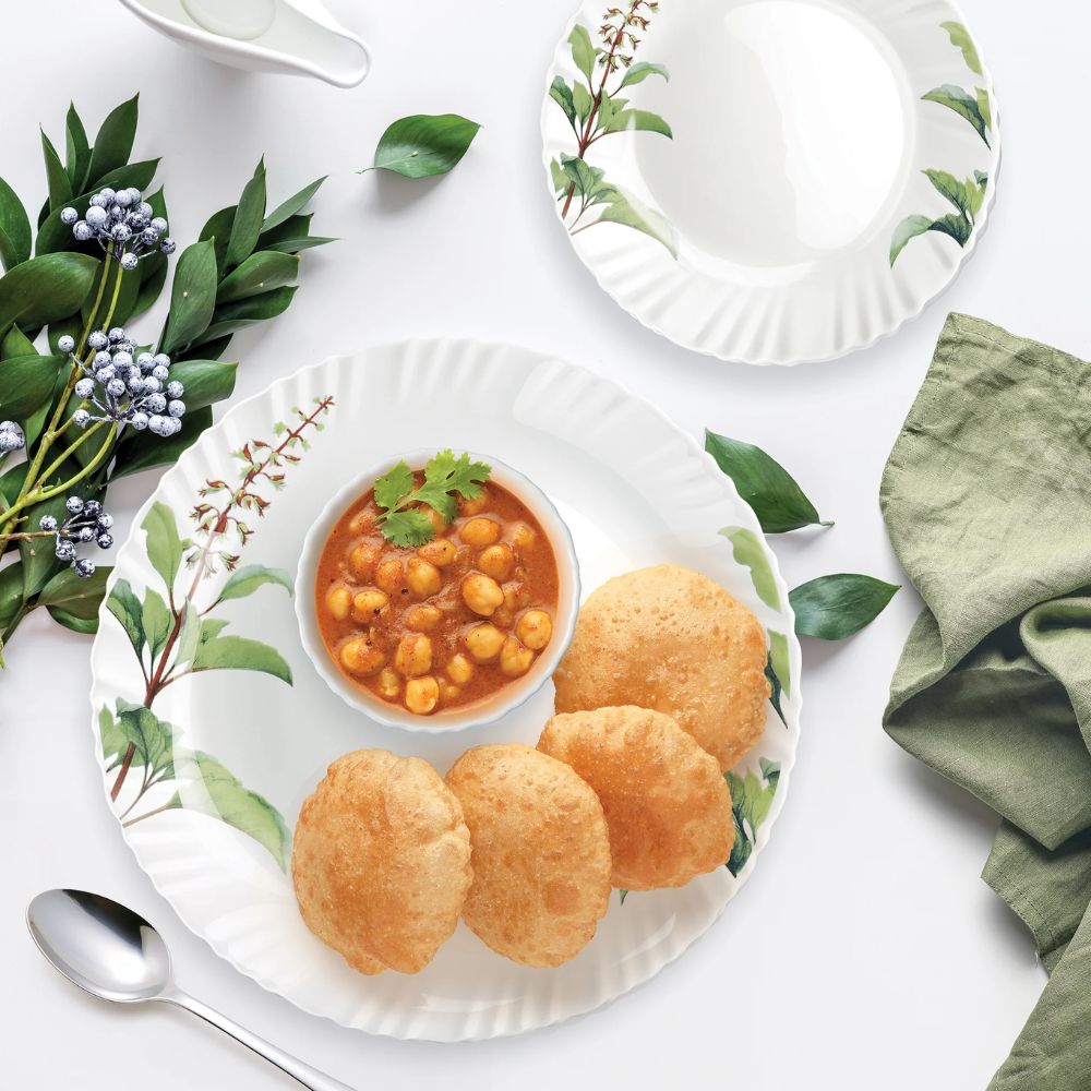 Treo Aurelia Collection Opalware Dinner Set with Soup Bowl | Set of 27 Pcs