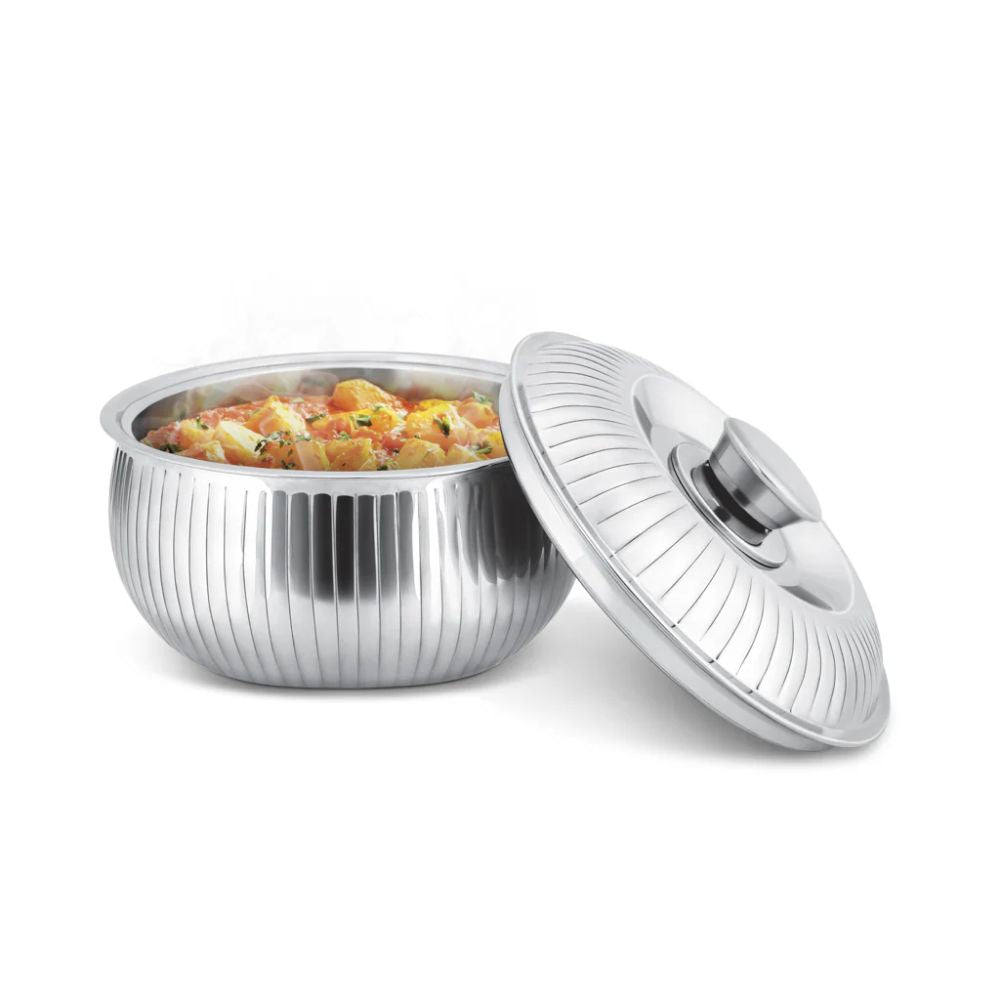 Milton Tulip Insulated Stainless Steel Casserole | Silver
