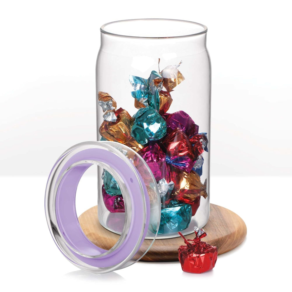 Treo Borosilicate Glass Alin Jar with Glass Lid | Transparent | Microwave Safe