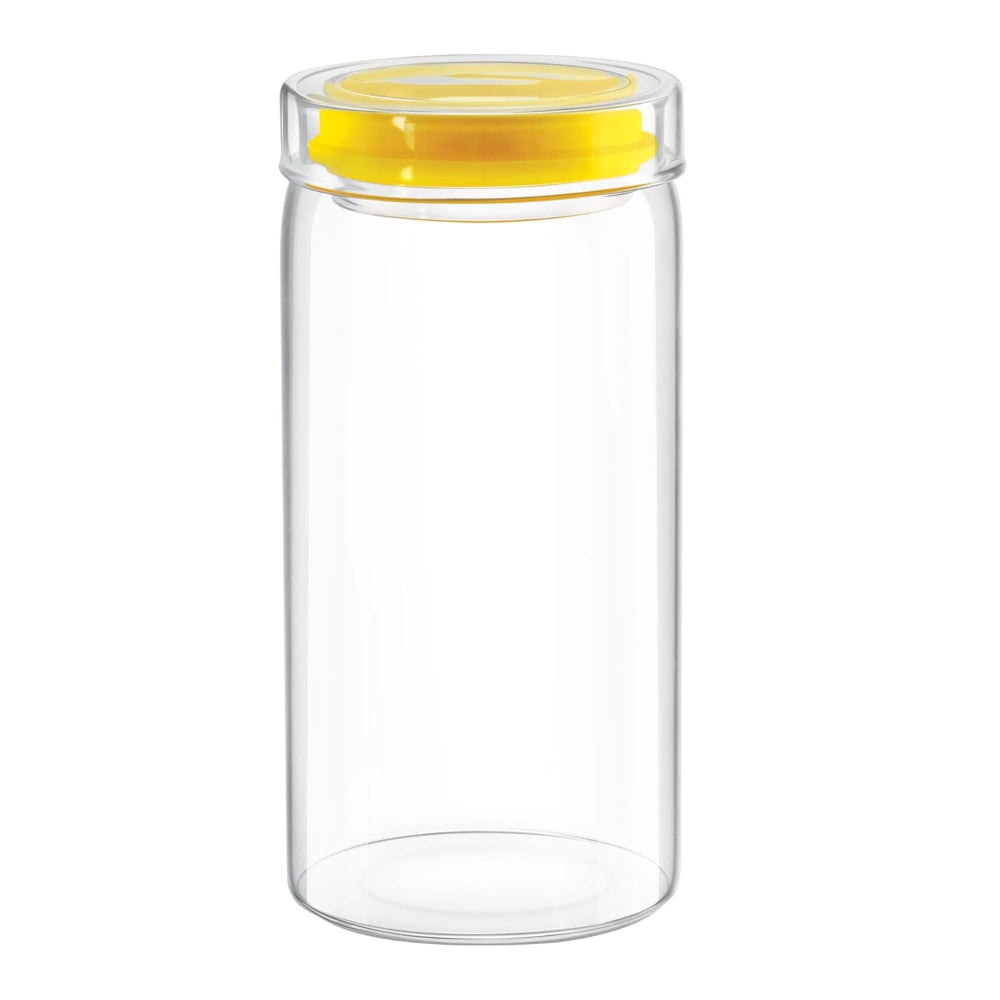 Treo Borosilicate Glass Alin Jar with Glass Lid | Transparent | Microwave Safe