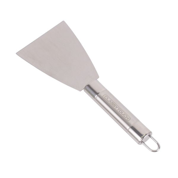 Classy Touch Stainless Steel Cooking Solid Turner | Silver