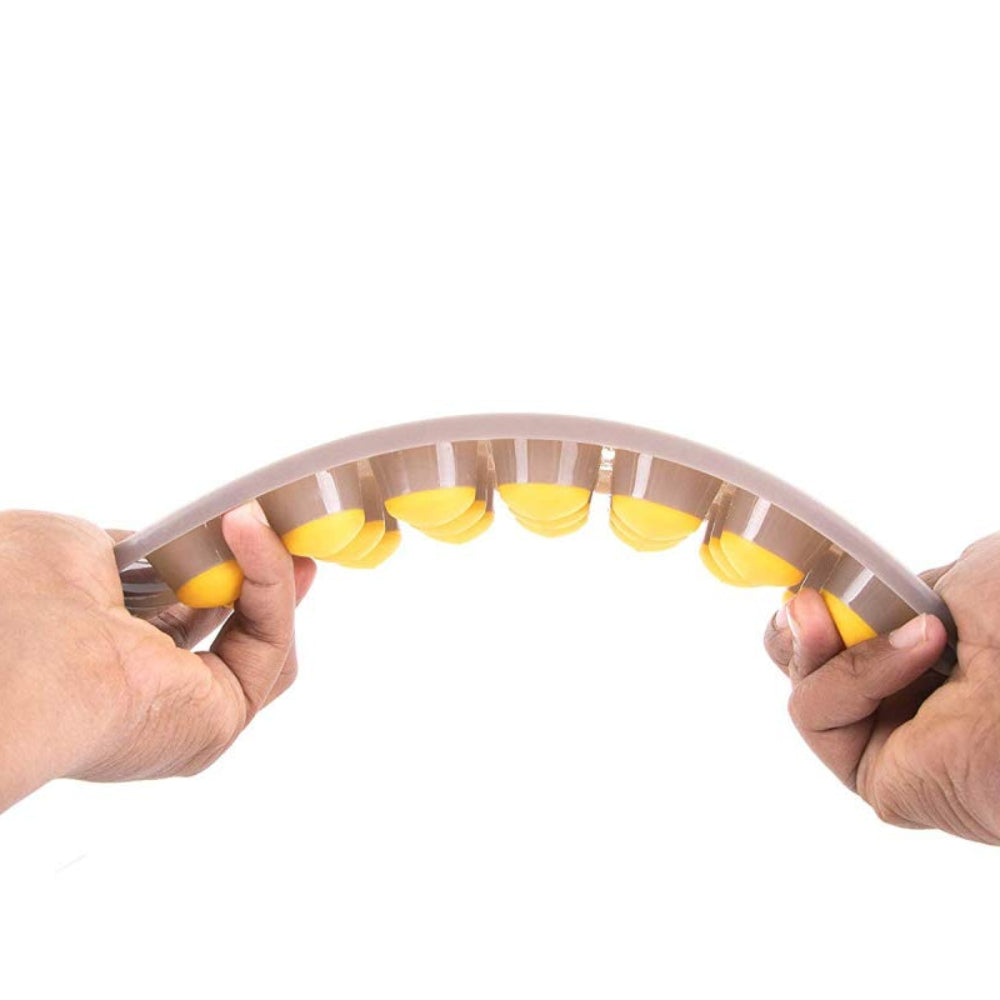 Classy Touch Round Easy Push Premium Pop-Up Ice Cube Tray | 21 Cubes | Yellow & Grey