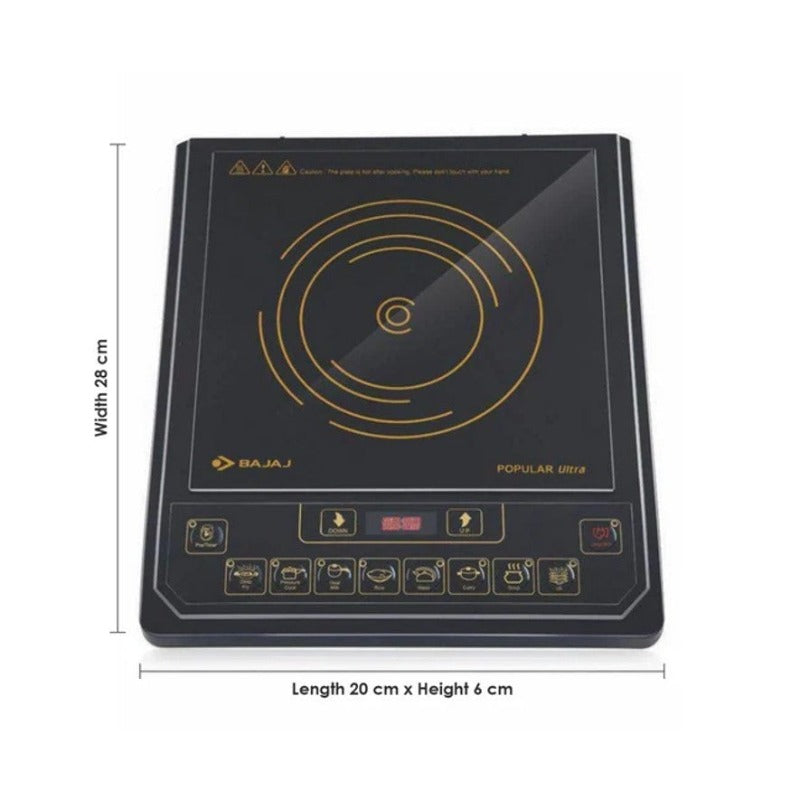 Bajaj Popular Ultra 1400 Watts Induction Cooktop | Black