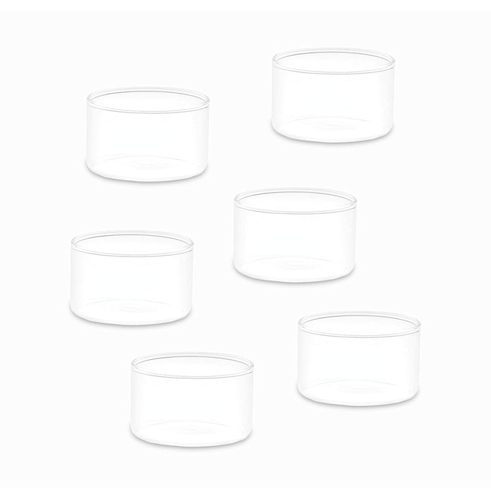 Borosil Large Vision 180 ML Katori Bowl | Transparent | Set of 6 Pcs