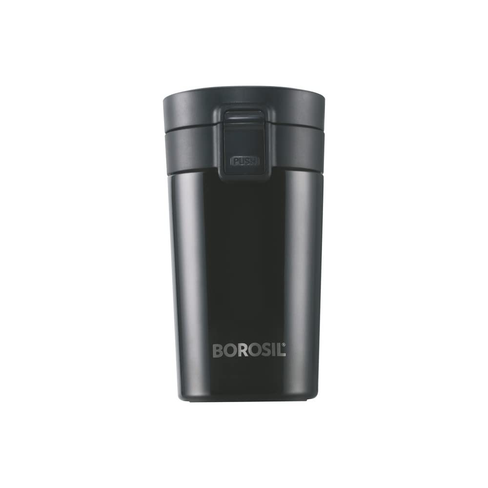 Borosil Coffeemate 300 ML Vacuum Insulated Stainless Steel Travel Mug | 8 Hours Hot and 14 Hours Cold | 1 Pc