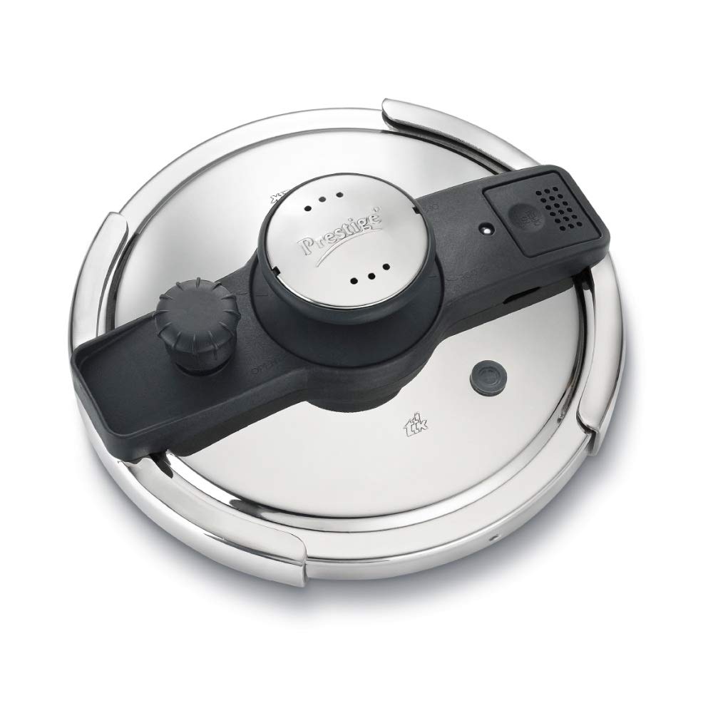 Prestige Clip-on Mini 3 Litre Hard Anodised Aluminium Pressure Cooker | Gas & Induction Compatible | Black