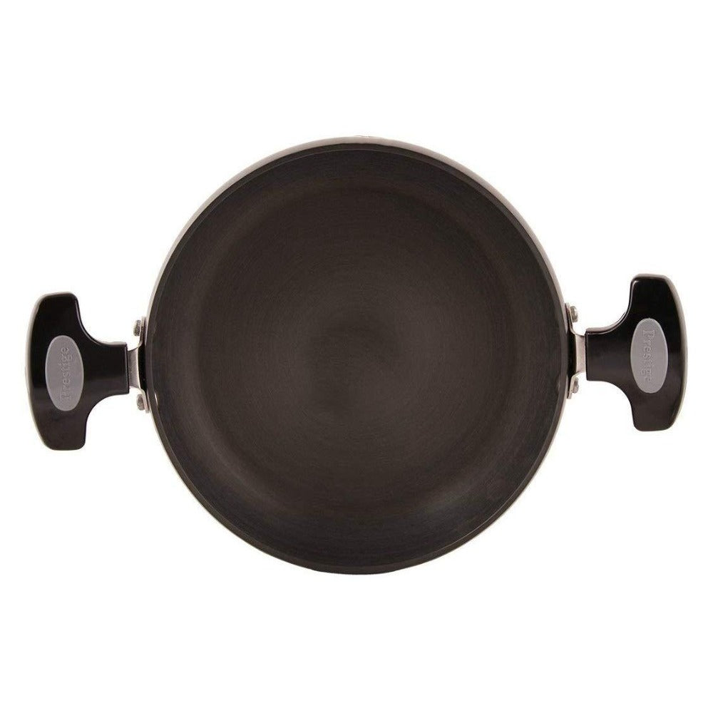 Prestige Hard Anodised Plus Saute Pan with Glass Lid | Black | 1 Pc