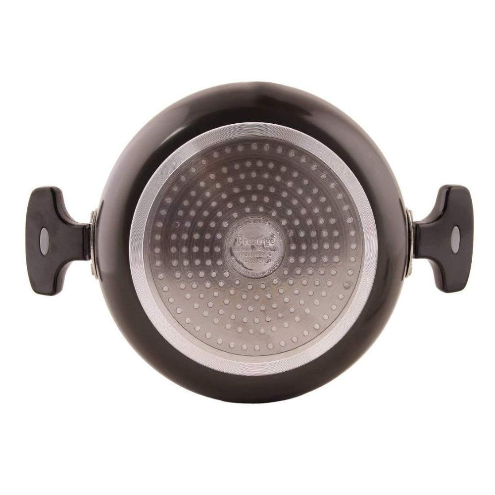 Prestige Hard Anodised Plus Saute Pan with Glass Lid | Black | 1 Pc