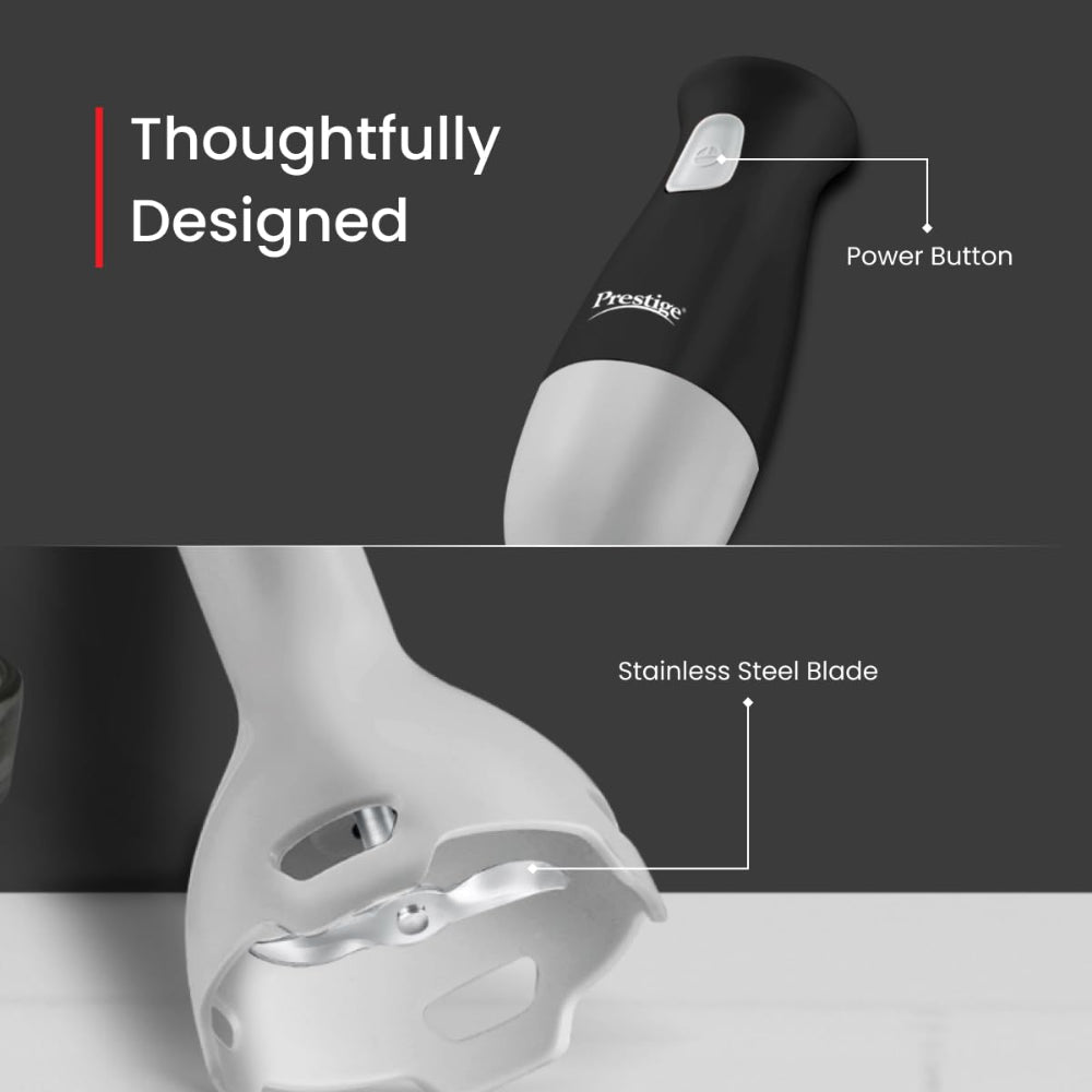 Prestige ACE 250 Watt Hand Blender | Black & White