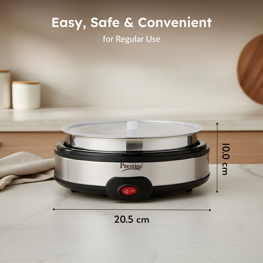 Prestige Electric Yoghurt Maker with Storage Lid with Stainless Steel Inner Pot | Silver