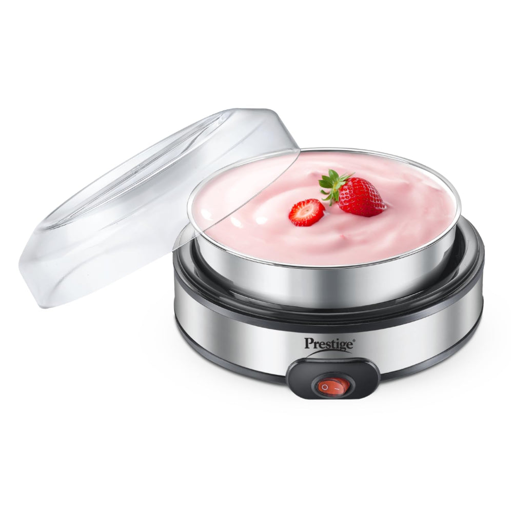 Prestige Electric Yoghurt Maker with Storage Lid with Stainless Steel Inner Pot | Silver