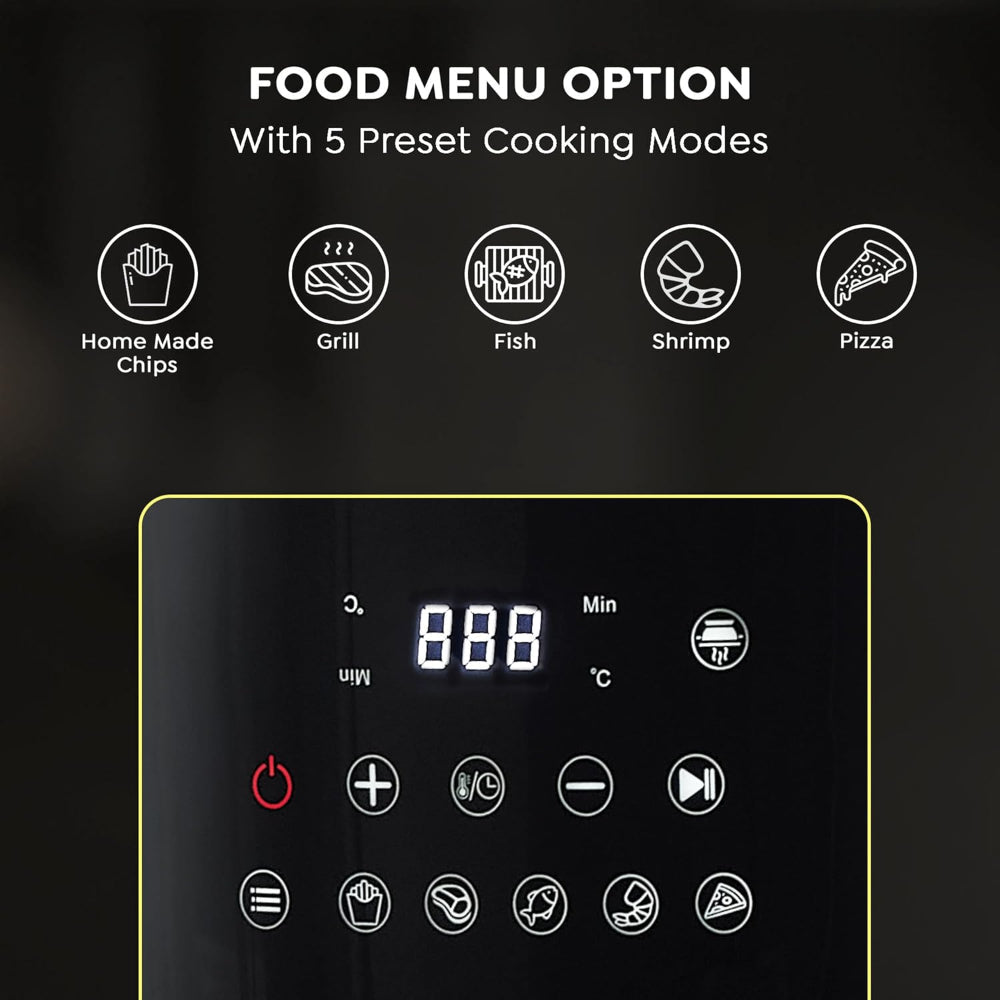 Prestige Air Flip All-In-One 4.5 Litre Air Fryer | Air Frying and Grilling with a Flip | 5 Preset Menu | Black