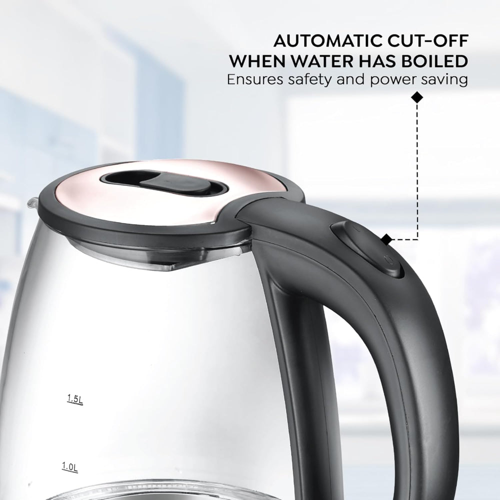Prestige Borosilicate Glass PKGB 1.8 Litre Electric Kettle | Transparent