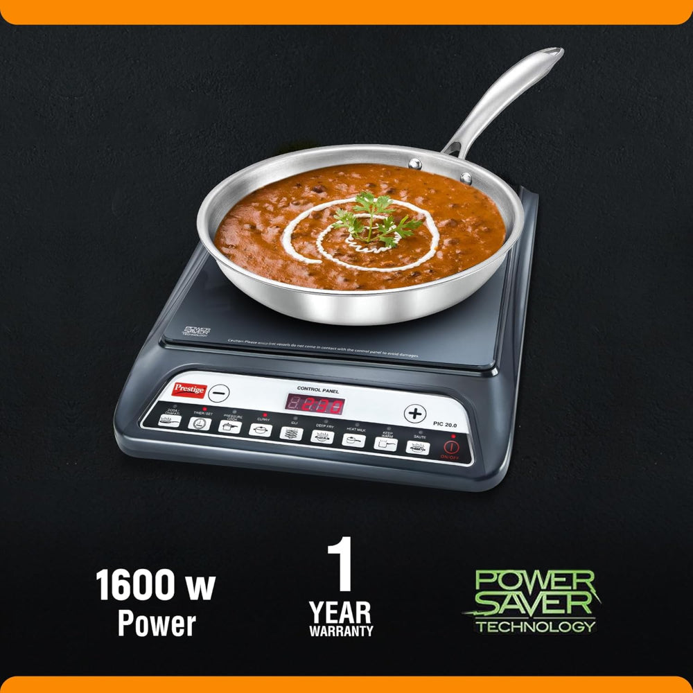 Prestige PIC 20 1600 Watt Induction Cooktop | Black