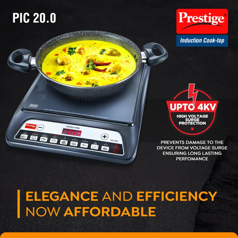 Prestige PIC 20 1600 Watt Induction Cooktop | Black