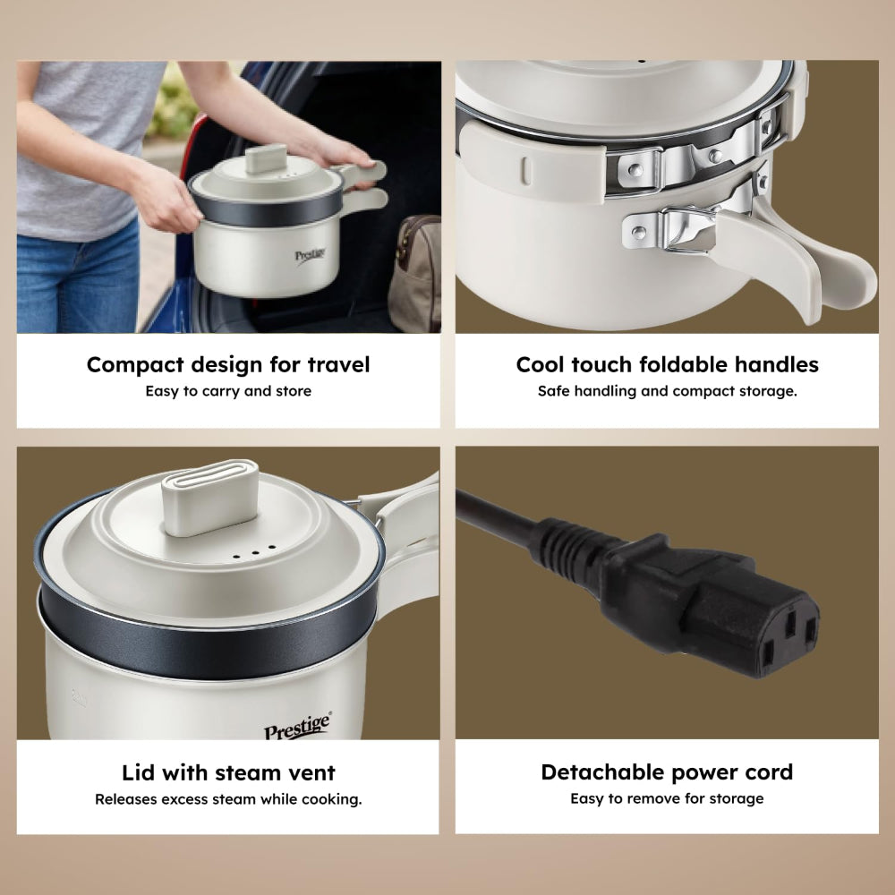 Prestige Electric 1000 Watts Omni Pot | White