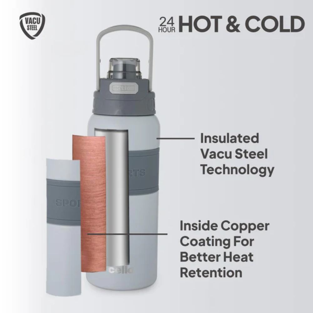 Cello Duro Duet 900 ML Thermosteel Flask | Hot & Cold | 1 Pc