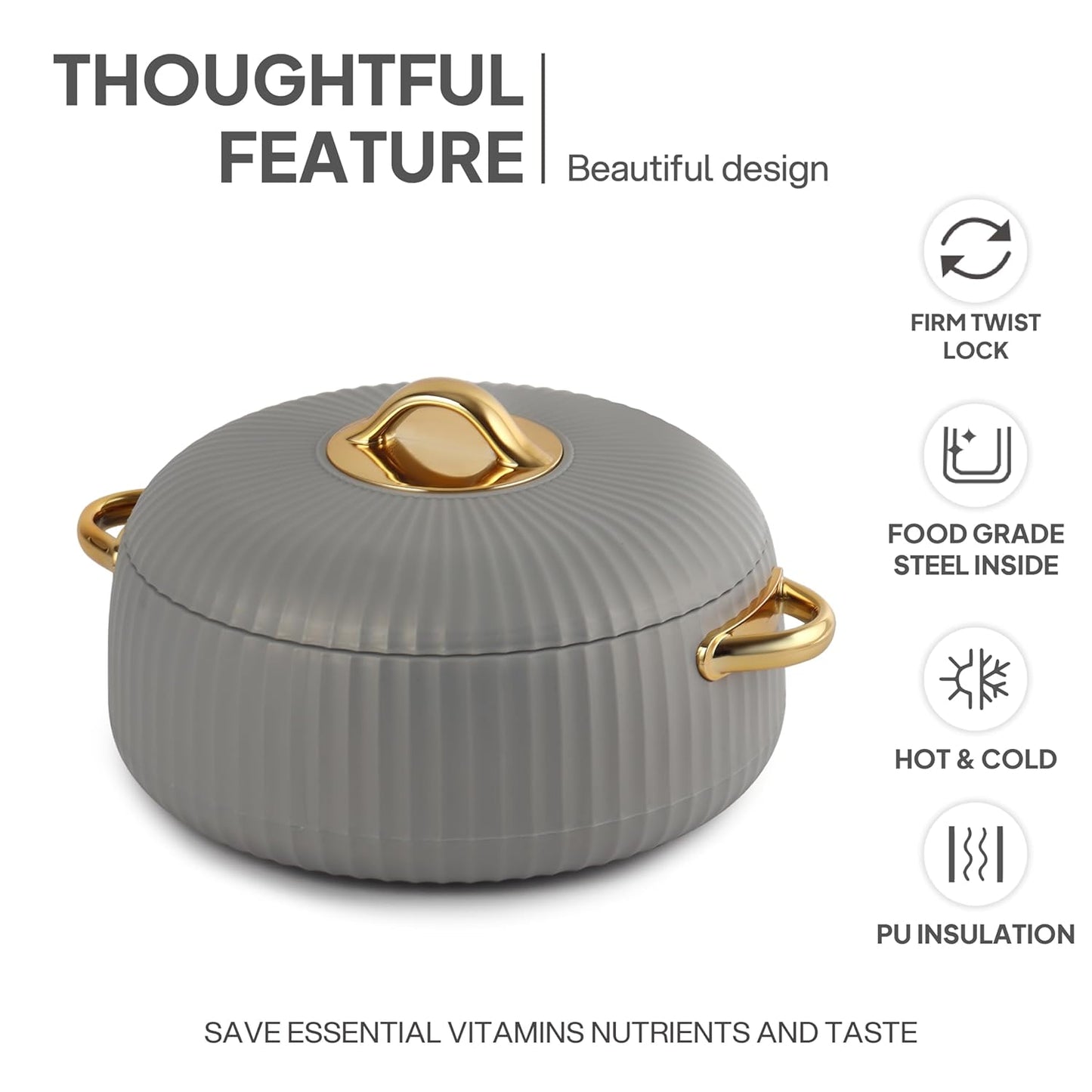 Cello Aurum Luxury 1500 ML Insulated Casserole | 1 Pc