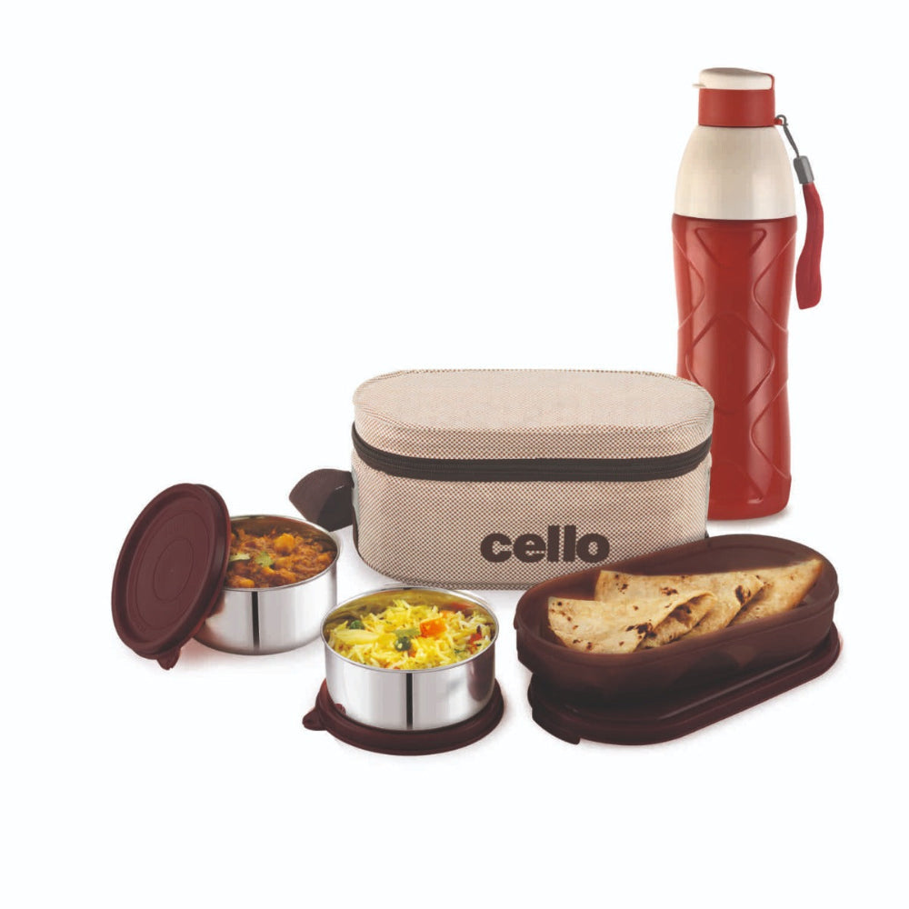 Cello Zion Gift Set – Insulated Tiffin Box with Bottle | Set of 2 Pcs
