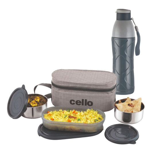 Cello Zion Gift Set – Insulated Tiffin Box with Bottle | Set of 2 Pcs