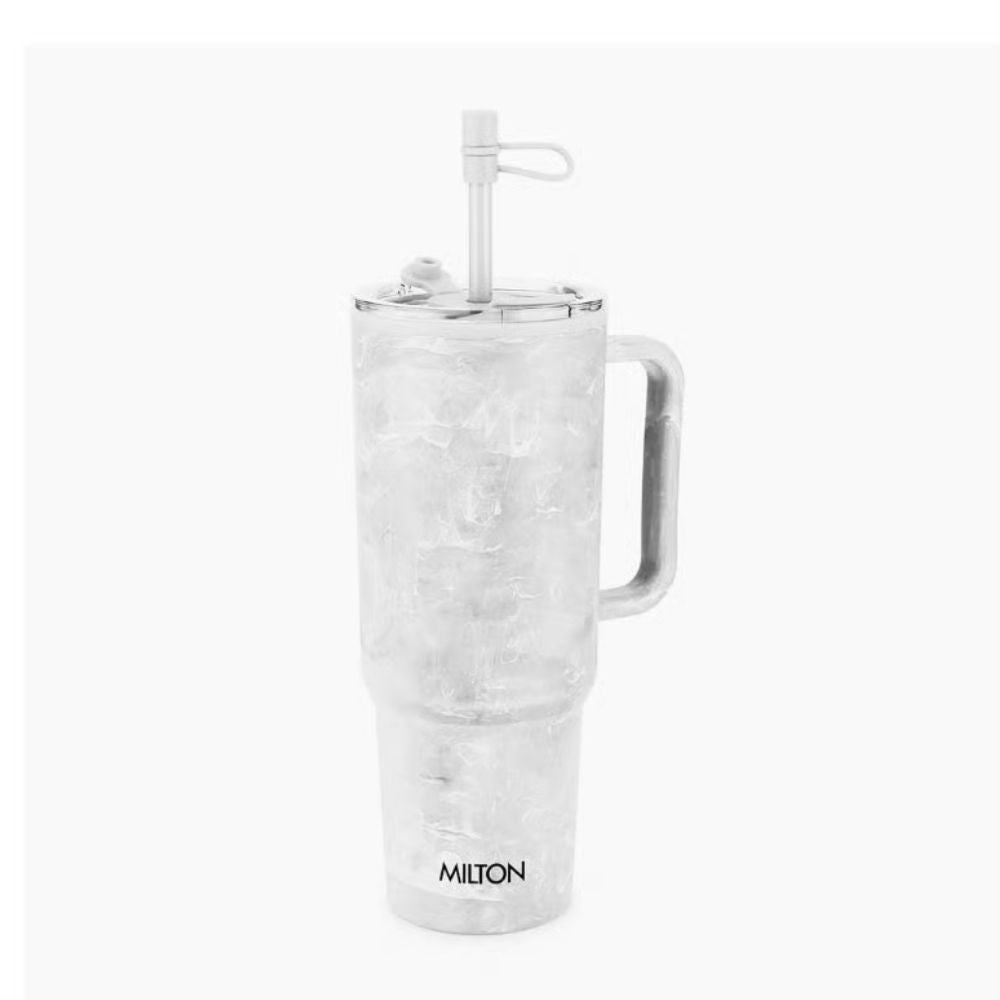 Milton Plastic Puris On the Go 1200 ML Tumbler with 2-in-1 Lid | Sip or Gulp | 1 Pc