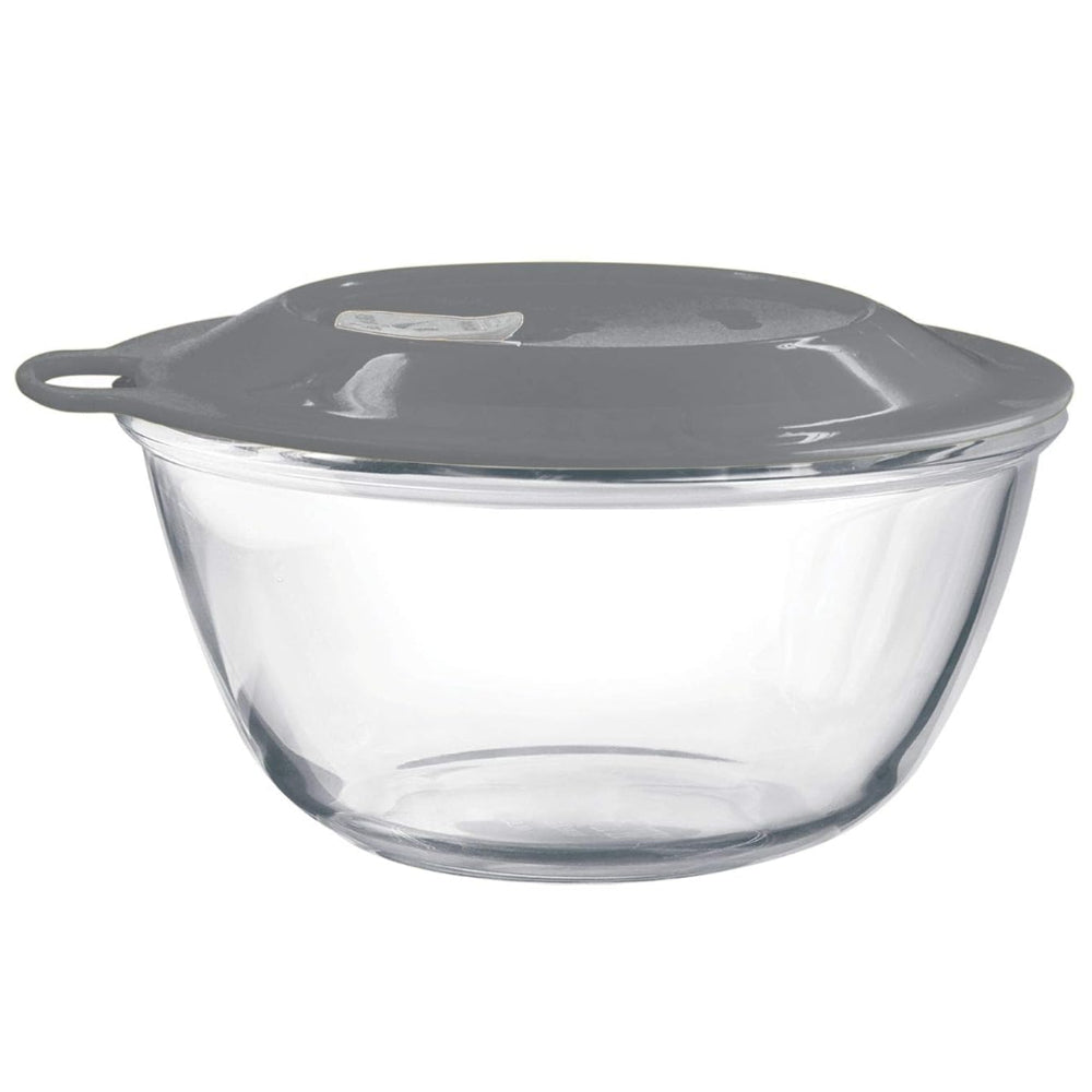 Treo Toughened Glass 1500 ML Mixing Bowl with Eazy Lid | 1 Pc