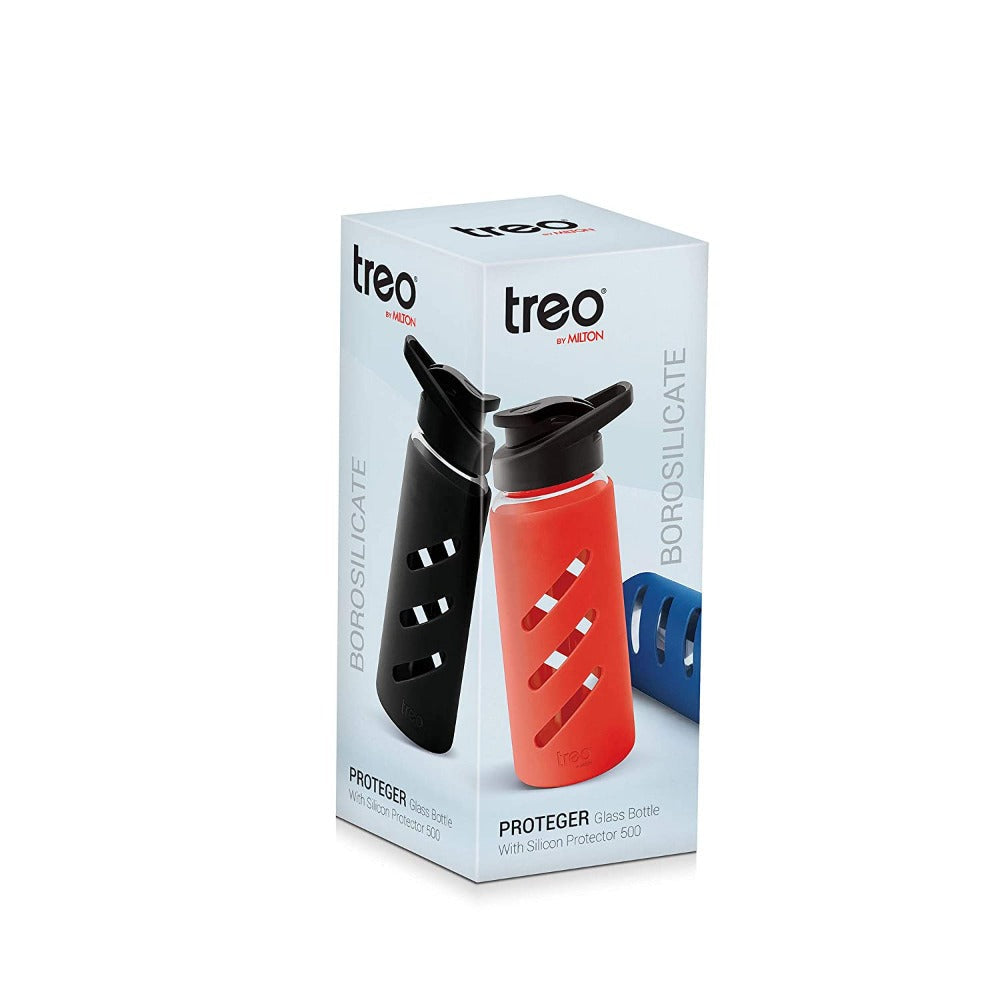 Treo Proteger Borosilicate Glass Bottle with Silicon Protector | 1 Pc