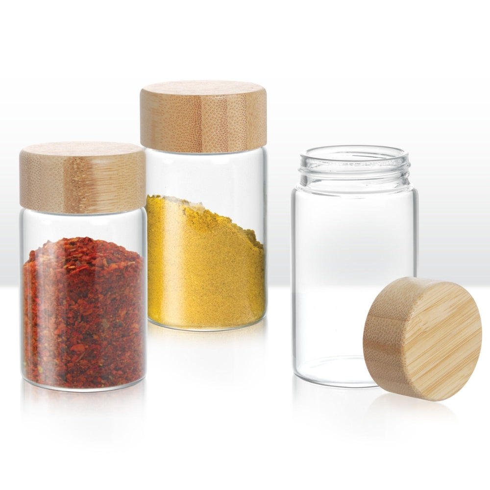 Treo Borosilicate Round Mini Jar | Transparent | Set of 3 Pcs