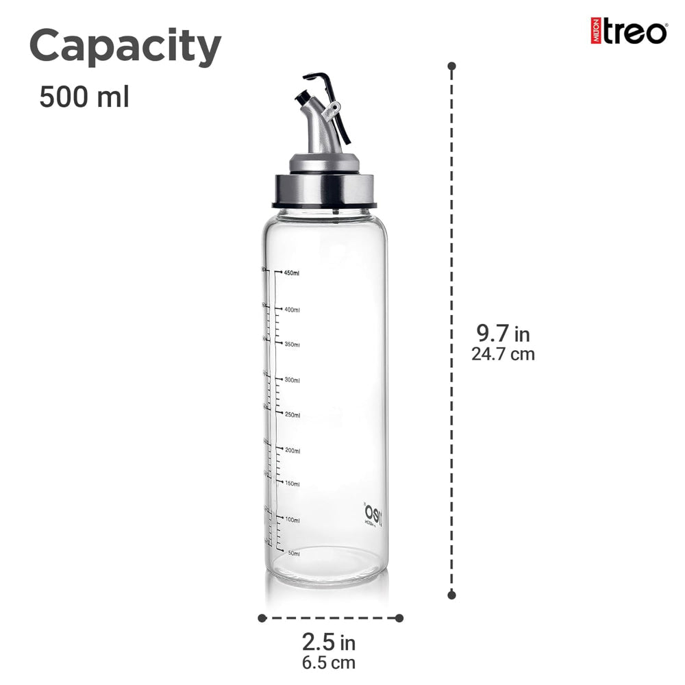Treo Glide Glass Oil Dispenser | Transparent | 1 Pc