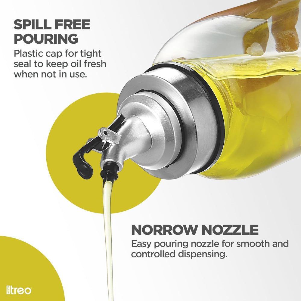 Treo Glide Glass Oil Dispenser | Transparent | 1 Pc