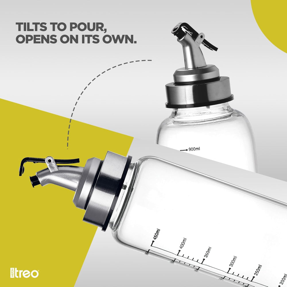 Treo Glide Glass Oil Dispenser | Transparent | 1 Pc