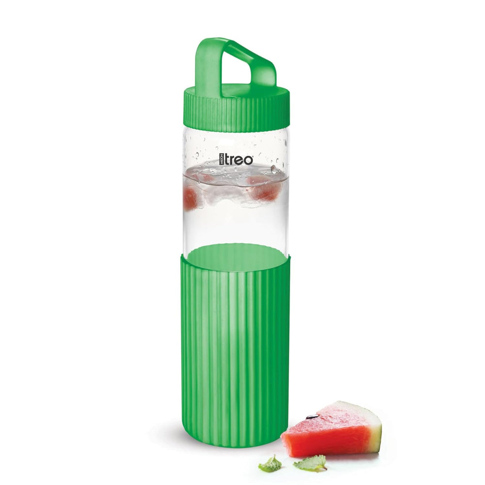 Treo Armor 700 ML Borosilicate Glass Water Bottle with Silicone Sleeve | 1 Pc