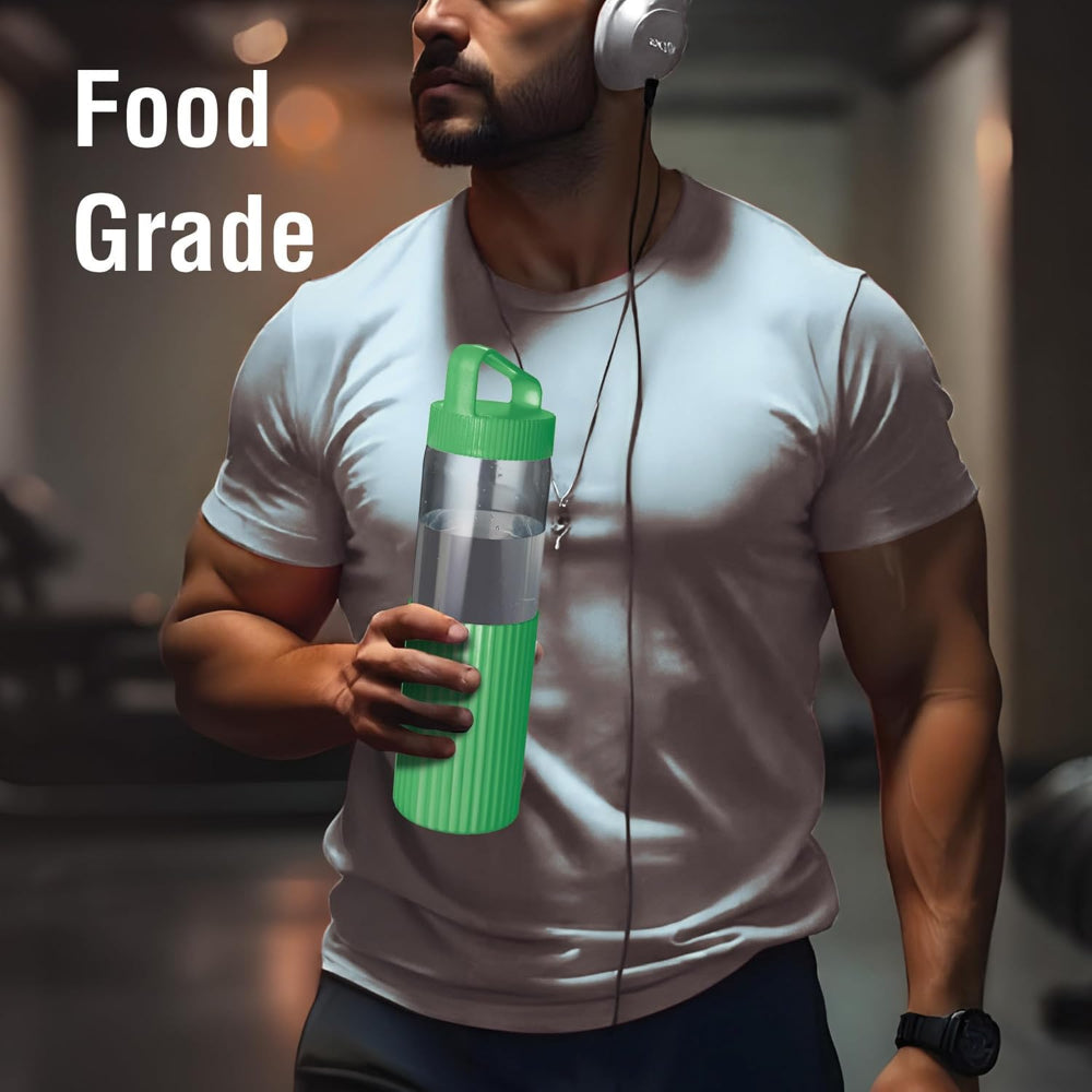 Treo Armor 700 ML Borosilicate Glass Water Bottle with Silicone Sleeve | 1 Pc