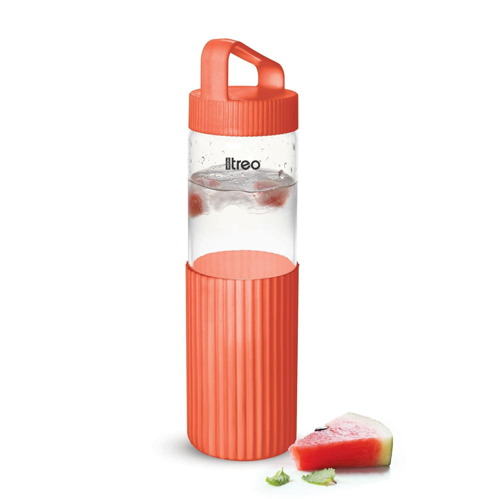 Treo Armor 700 ML Borosilicate Glass Water Bottle with Silicone Sleeve | 1 Pc