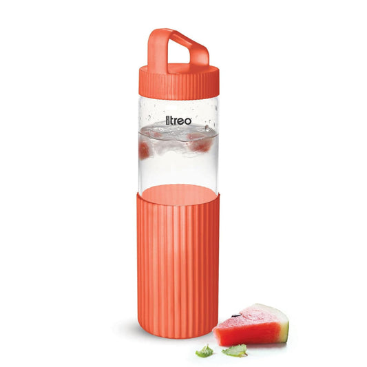 Treo Armor 700 ML Borosilicate Glass Water Bottle with Silicone Sleeve | 1 Pc