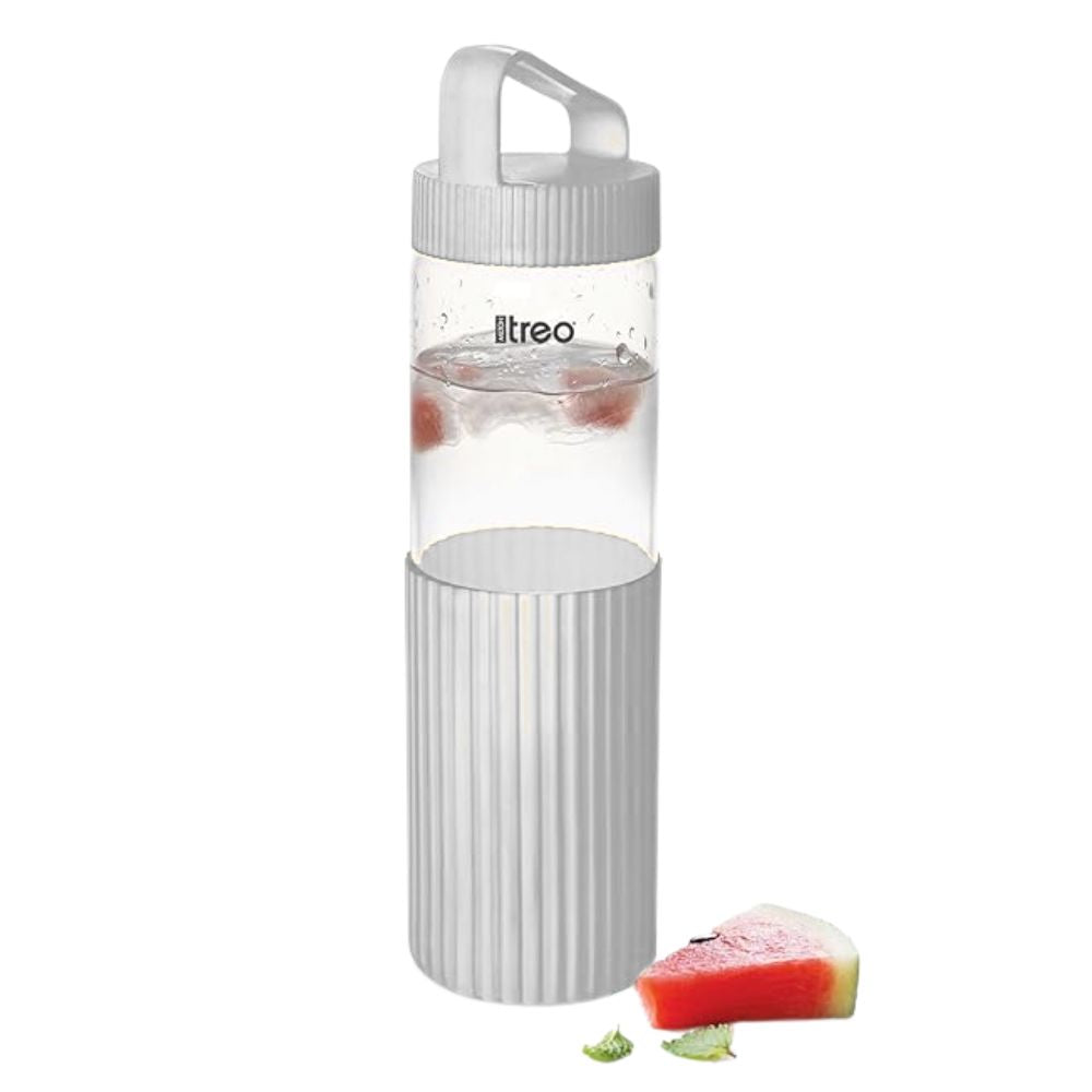 Treo Armor 700 ML Borosilicate Glass Water Bottle with Silicone Sleeve | 1 Pc