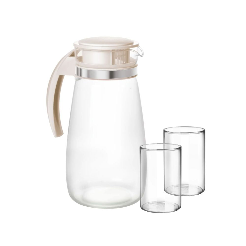 Treo Nimbus Lemon Set - 1 Jug + 6 Glasses | Transparent | Set of 7 Pcs