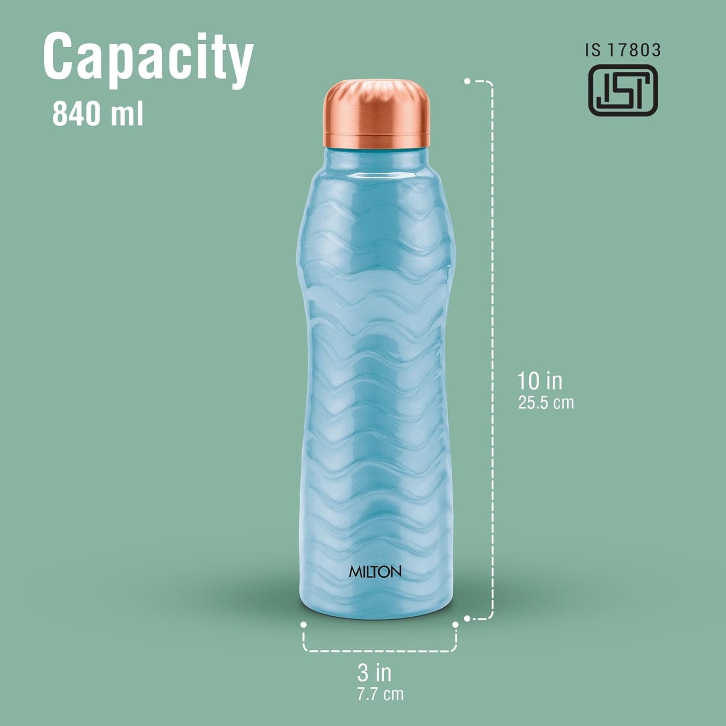 Milton Copper Neerja 900 ML Water Bottle | 1 Pc