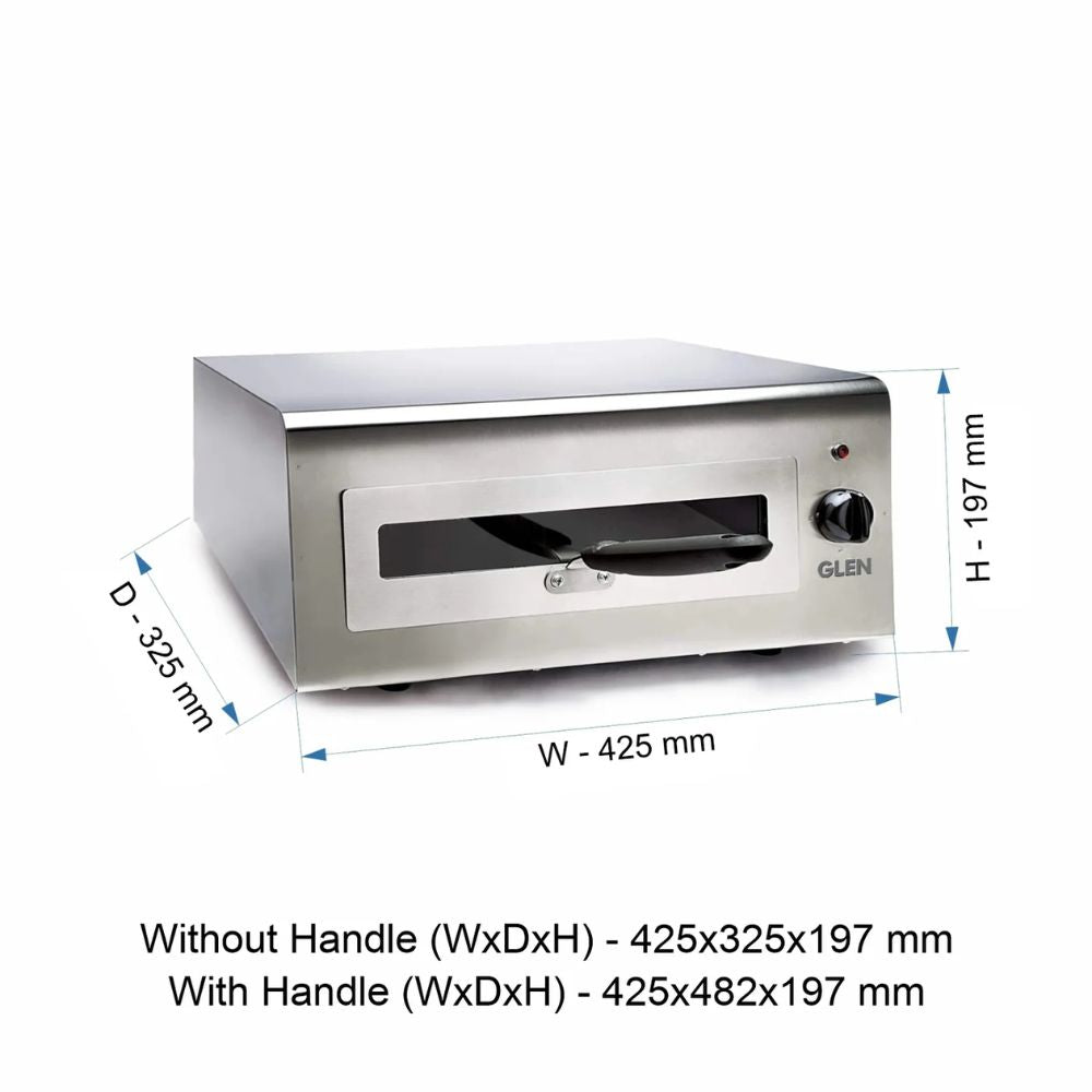 Glen Electric 1100 Watts Tandoor and Grill with Matt Finish | Stainless Steel Body | Silver