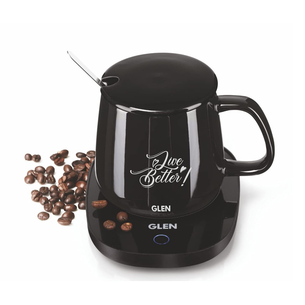 Glen Electric 16 Watts Coffee Mug Warmer Plate with Auto Shut Off and Heating Function | Black
