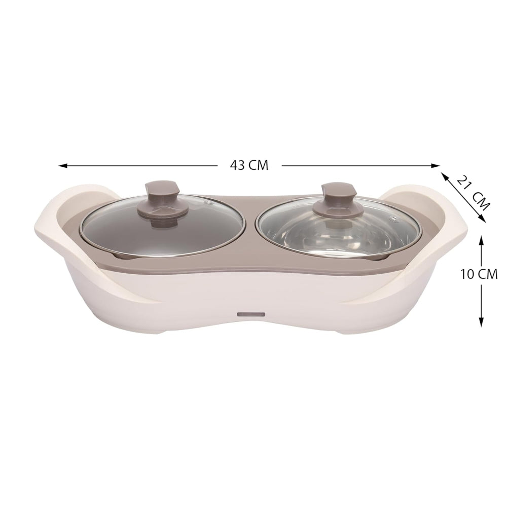 Jaypee Plus E- Warmer Stainless Steel Electric Casserole Set with Removable Containers | 2 in 1 Electric Bowl for Food Warmer & Buffet Server