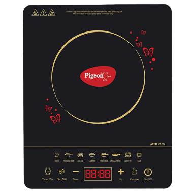Pigeon Acer Plus Induction Cooktop 1800 watts with Feather touch control | Black