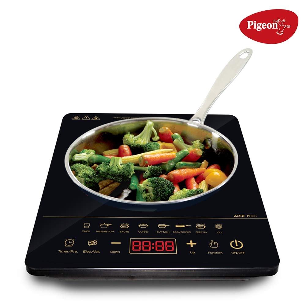 Pigeon Acer Plus Induction Cooktop 1800 watts with Feather touch control | Black