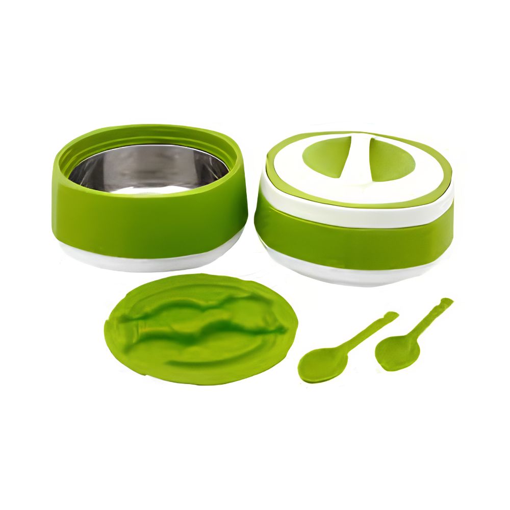 Pinnacle Phoenix Matt Double Layer Insulated Stainless Steel Casserole | Picnic Lunch Pot | 2 Container