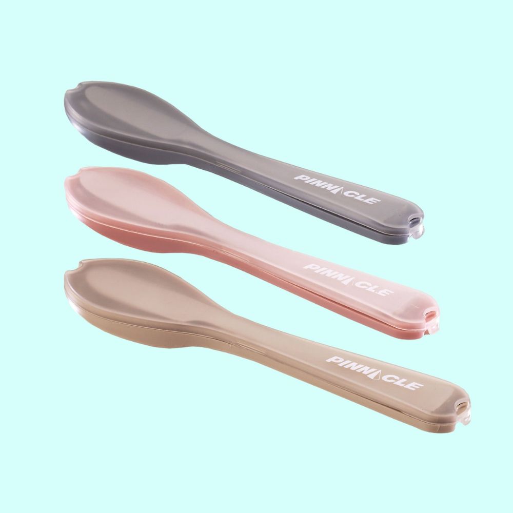 Pinnacle Pina Stainless Steel Pocket Cutlery Set with Cover | 1 Spoon + 1 Fork + 1 Knife | Travel Cutlery Set | Set of 3 Pcs