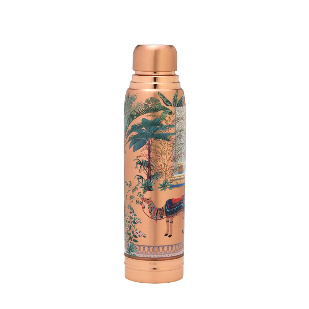 Lacoppera Copper Ayursip 3D Printed 1000 ML Water Bottle | 1 Pc