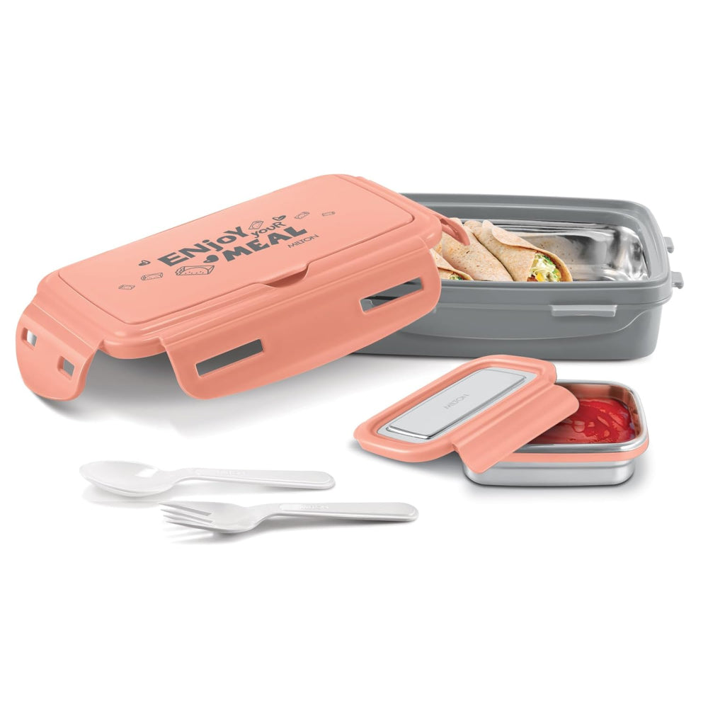 Milton Aroma PU Insulated Tiffin | Leak Proof with Side Lock | Tiffin Box for Kids